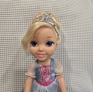 Princess Doll with Silver Tiara and Blue Dress